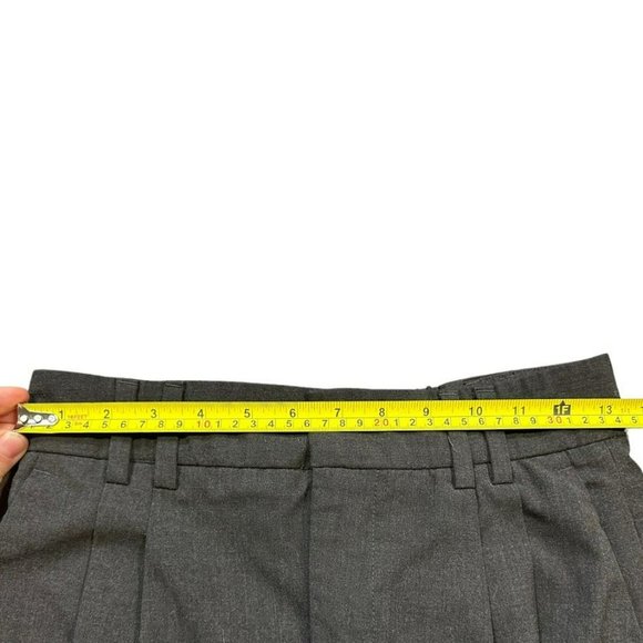 Zara Dark Gray Stretch Waist High Rise Straight Leg Dress Pants Womens 4 - Picture 3 of 5